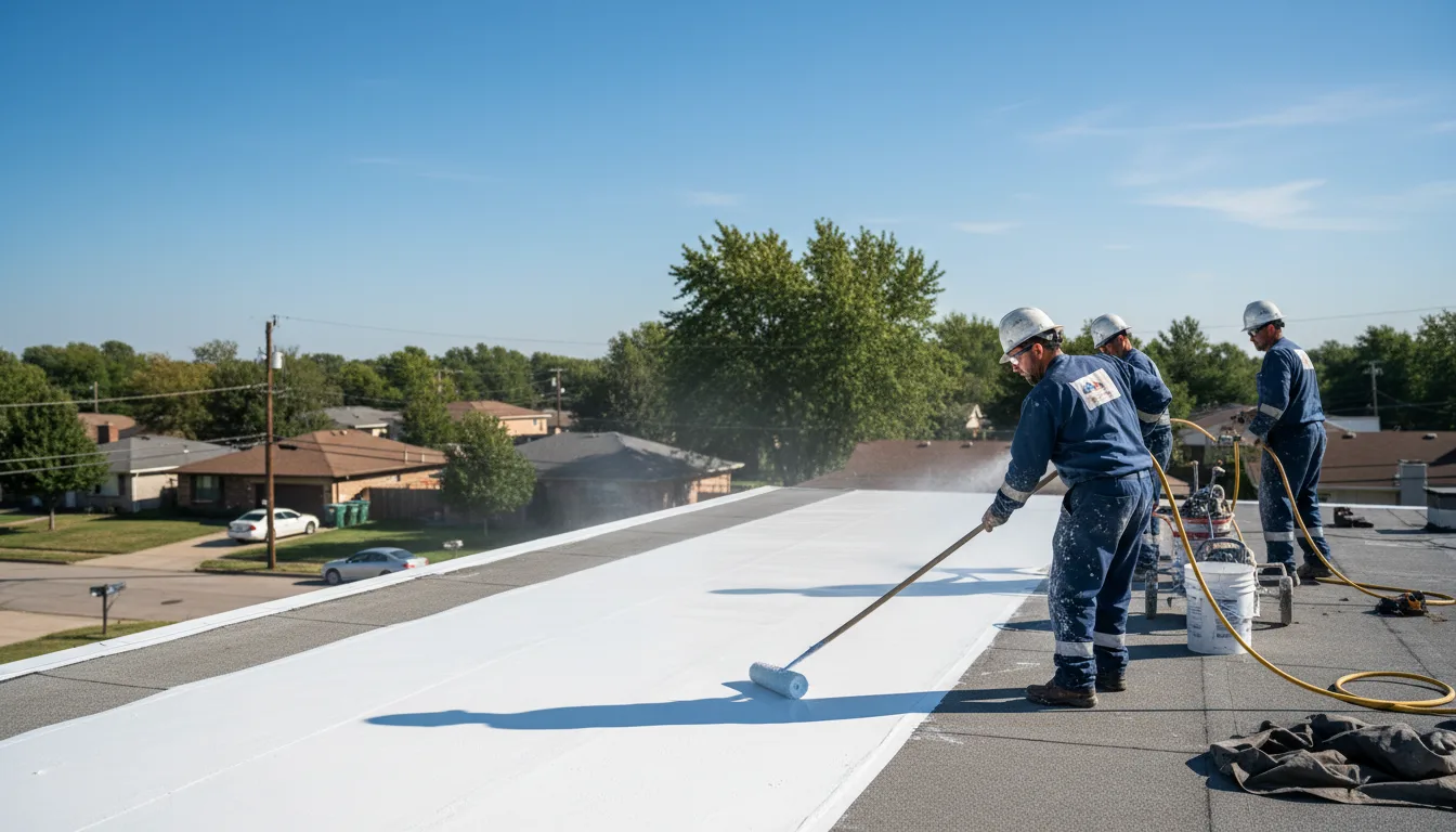 Commercial roof coating in Roy, NM near me